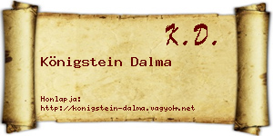 Königstein Dalma névjegykártya